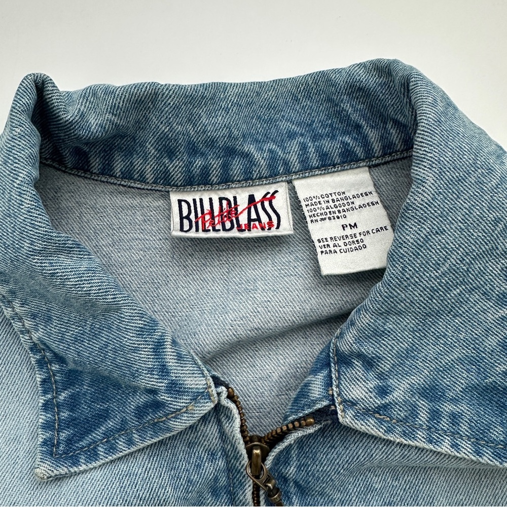 Bill Blass Blue Jean Jacket Classic Denim Style - Picture 2 of 3